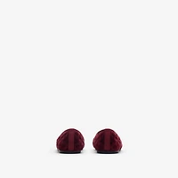 Quilted Velvet Estate Slippers​​ in Wine red - Women | Burberry® Official