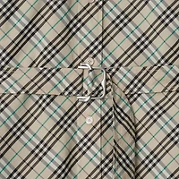 Check Cotton Shirt Dress in Husk - Women | Burberry® Official