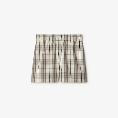 Check Cotton Shorts - Women | Burberry® Official