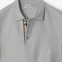 Cotton Polo Shirt in Pale grey melange - Men | Burberry® Official