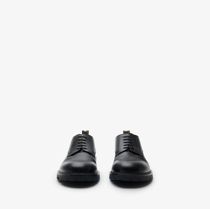 Leather Rogue Derby Shoes in Black - Men | Burberry® Official