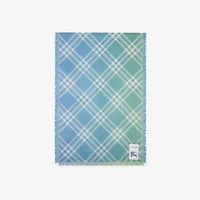 Gradient Check Wool Silk Scarf in Racquet green | Burberry® Official