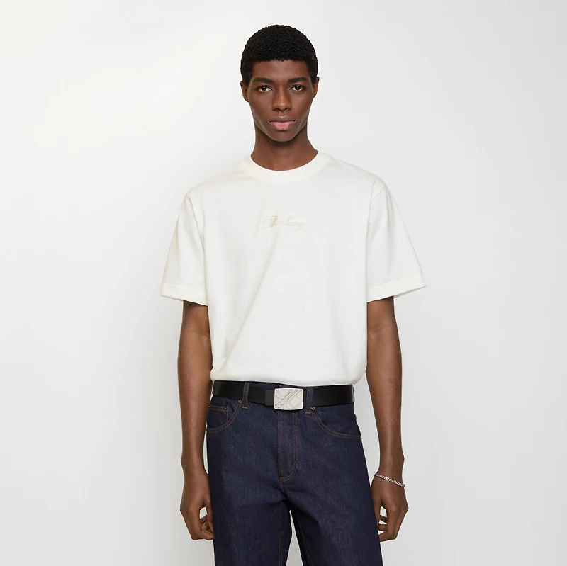 Reversible Engraved Check Belt in Black/charcoal grey - Men | Burberry® Official