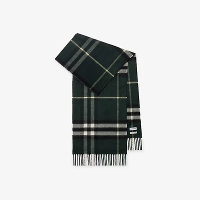 Check Cashmere Scarf in Anchor | Burberry® Official