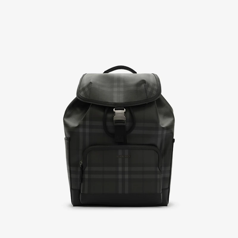 City Check Clip Backpack in Iron grey - Men, Technical, Cotton | Burberry® Official
