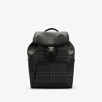 City Check Clip Backpack in Iron grey - Men, Technical, Cotton | Burberry® Official