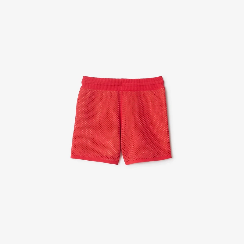 Cotton Nylon Mesh Shorts in Pillar | Burberry® Official
