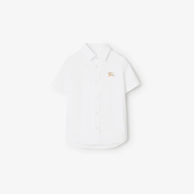 Stretch Cotton Shirt in White | Burberry® Official