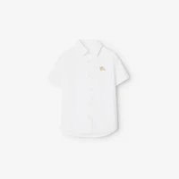 Stretch Cotton Shirt in White | Burberry® Official