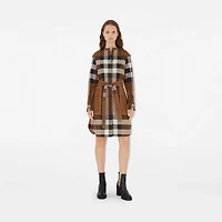 Check Panel Leather Ankle Boots in Black - Women | Burberry® Official