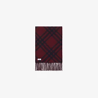 Check Cashmere Scarf in Ink blue | Burberry® Official