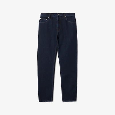 Slim Fit Jeans in Indigo blue - Men, Cotton | Burberry® Official