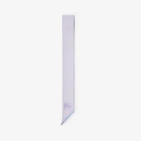 Skinny Watercolour Check Silk Scarf in Lilac purple | Burberry® Official