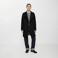 Mid-length Kensington Heritage Trench Coat in Black - Men, Cotton Gabardine | Burberry® Official
