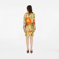 Highgrove Cascading Flowers Silk Skirt in Buttermilk - Women | Burberry® Official
