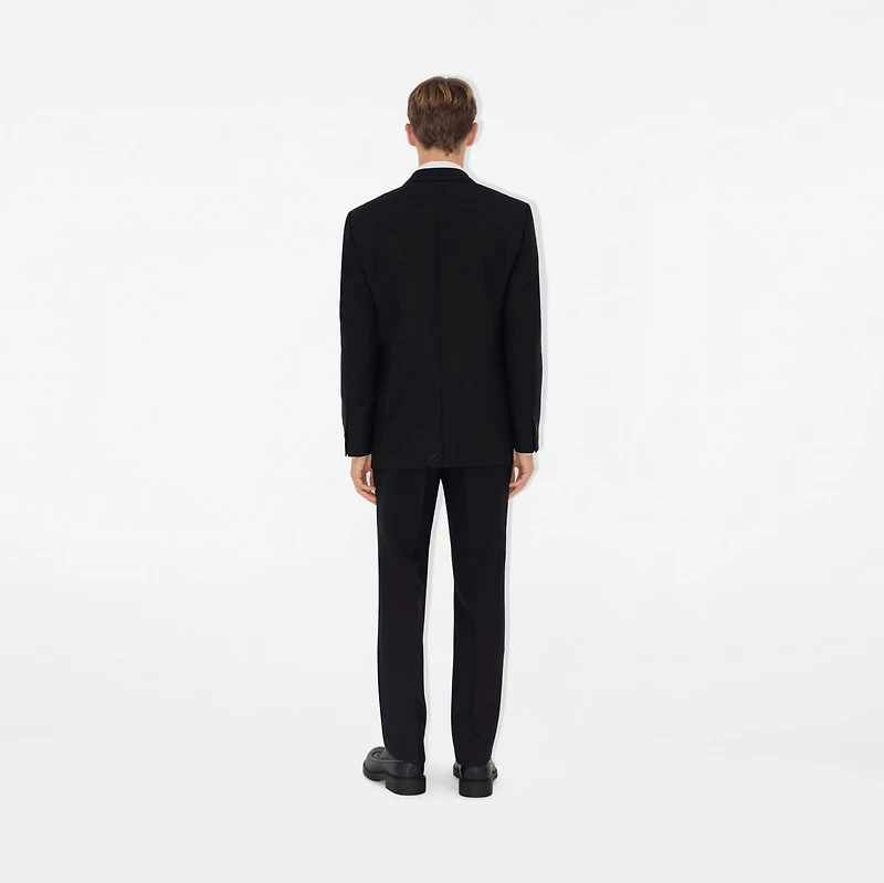 Wool Mohair Tailored Trousers in Black - Men | Burberry® Official