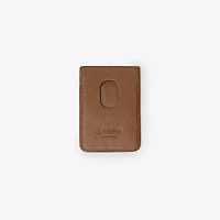 Pop Check Magnetic Card Case in Finch brown/hazel brown - Men, Leather | Burberry® Official