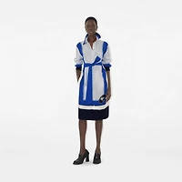 Knight Stamp Box Silk Shirt Dress in Ink - Women | Burberry® Official
