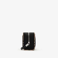 Medium Check Trim Travel Pouch in Black - Men, Technical | Burberry® Official
