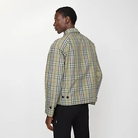Reversible Check Cotton Jacket in Marsh green - Men | Burberry® Official