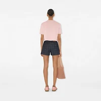 Cropped Cotton T-shirt in Bouquet - Women | Burberry® Official