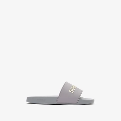 Logo Slides in Marble grey/dove beige - Men | Burberry® Official