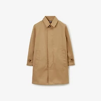 Reversible Check Gabardine Car Coat in Archive beige | Burberry® Official