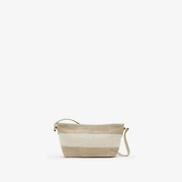 Logo Mini Bag in Natural - Women, Cotton, Linen, Nylon, Wool | Burberry® Official