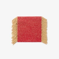 Alpaca Wool Blend Happy Scarf in Sand beige/post red | Burberry® Official