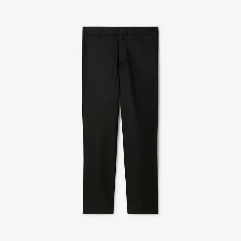 Cotton Chinos in Black - Men | Burberry® Official