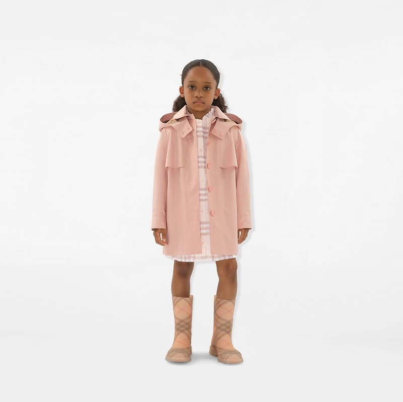 Cotton Hooded Trench Coat in Slipper | Burberry® Official