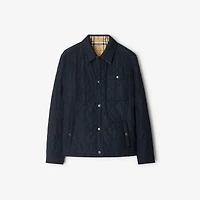 Reversible Quilted Nylon Overshirt in Navy - Men | Burberry® Official