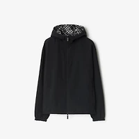 Reversible Check Hooded Jacket in Black - Men | Burberry® Official