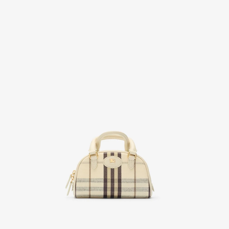 Mini Highlands Bowling Bag​ in Light beige - Women | Burberry® Official