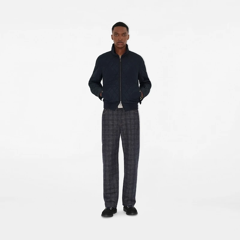 Quilted Nylon Jacket in Navy - Men | Burberry® Official