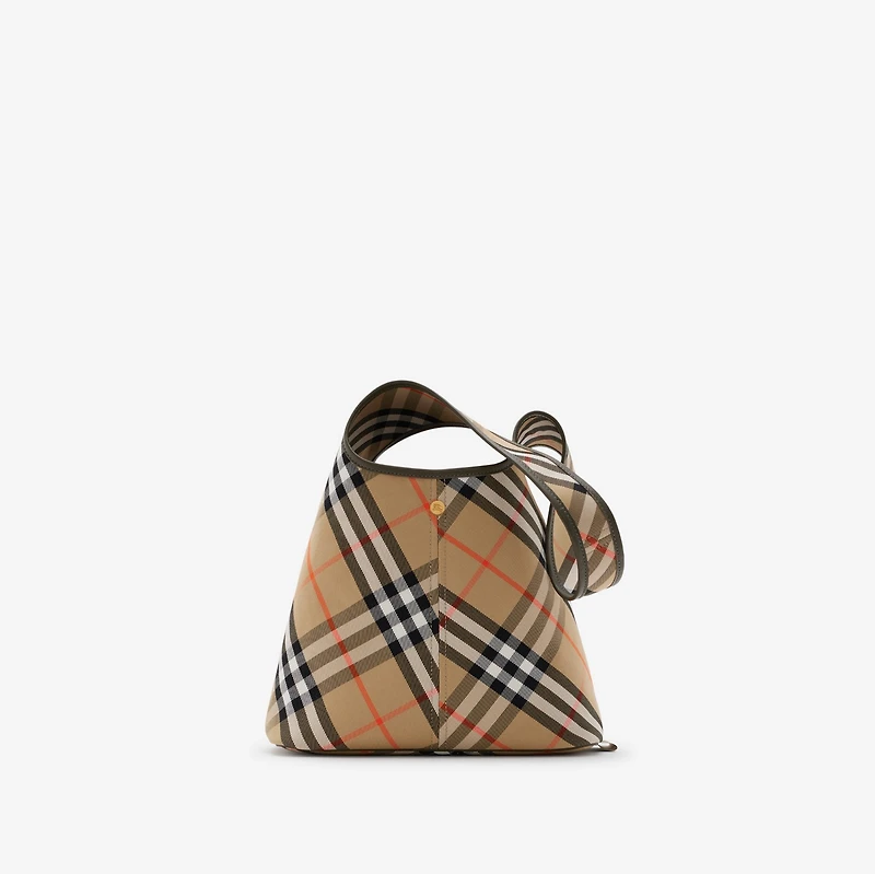 Small Check Shoulder Bag in Sand - Women | Burberry® Official