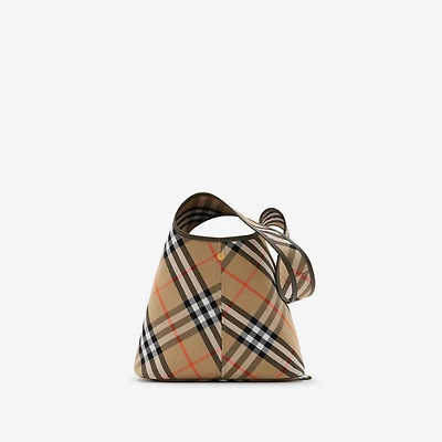 Small Check Shoulder Bag in Sand - Women | Burberry® Official