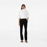 Cotton Scarf Shirt in Optic white - Women | Burberry® Official