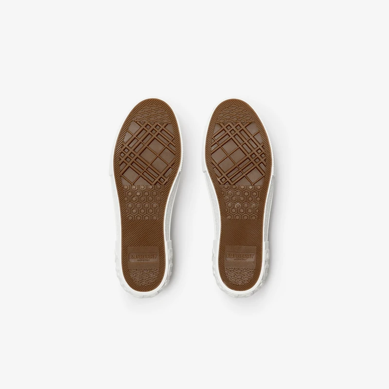 Check Sneakers in Indigo - Women, Cotton | Burberry® Official