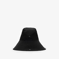 Check Brim Gabardine Hat in Black - Men | Burberry® Official