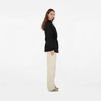 Short Nylon Cotton Parka in Black - Women | Burberry® Official