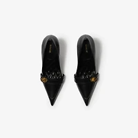 Leather Cotswolds High Pumps in Black - Women | Burberry® Official
