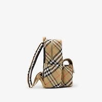 Check Nylon Backpack in Sand - Children | Burberry® Official