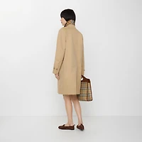 Mid-length Camden Heritage Car Coat in Honey beige - Women, Cotton Gabardine | Burberry® Official