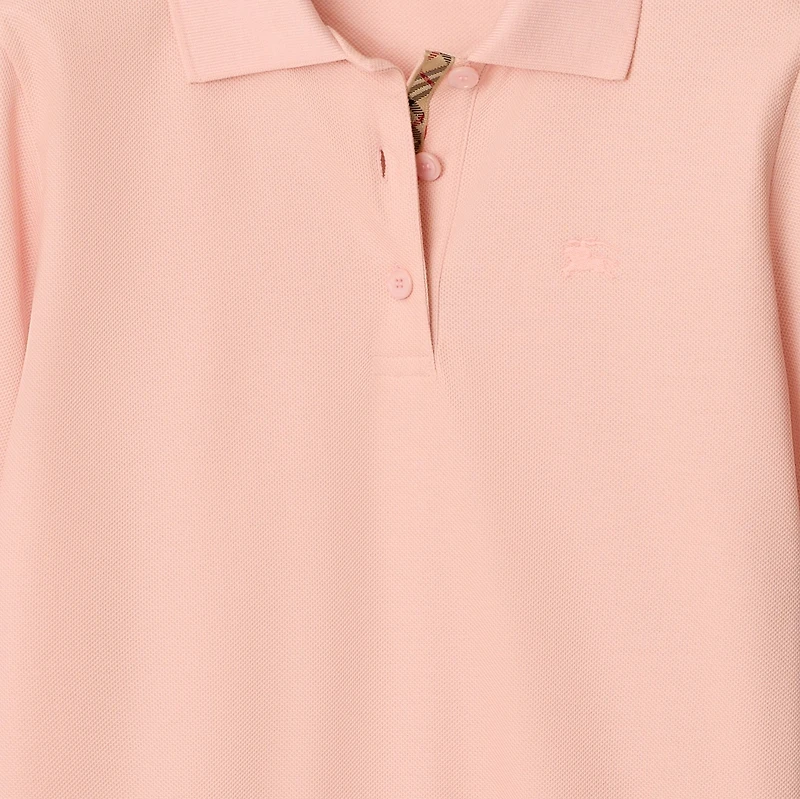 Cotton Polo Shirt in Bouquet pink - Women | Burberry® Official