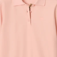 Cotton Polo Shirt in Bouquet pink - Women | Burberry® Official