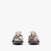 Check Potter Mules in Light beige - Women | Burberry® Official