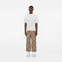 Check Twill Trousers in Sand - Men | Burberry® Official
