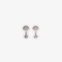 Enamel Check Cufflinks in Silver - Men | Burberry® Official