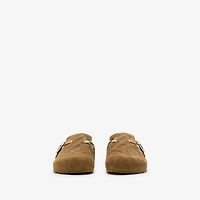 Check Suede Urchin Clogs in Jute - Men | Burberry® Official